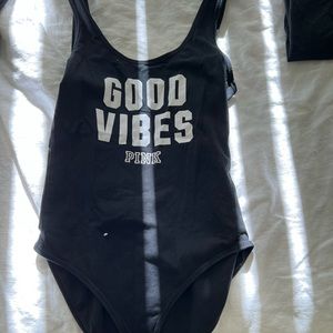 pink good vibes bodysuit